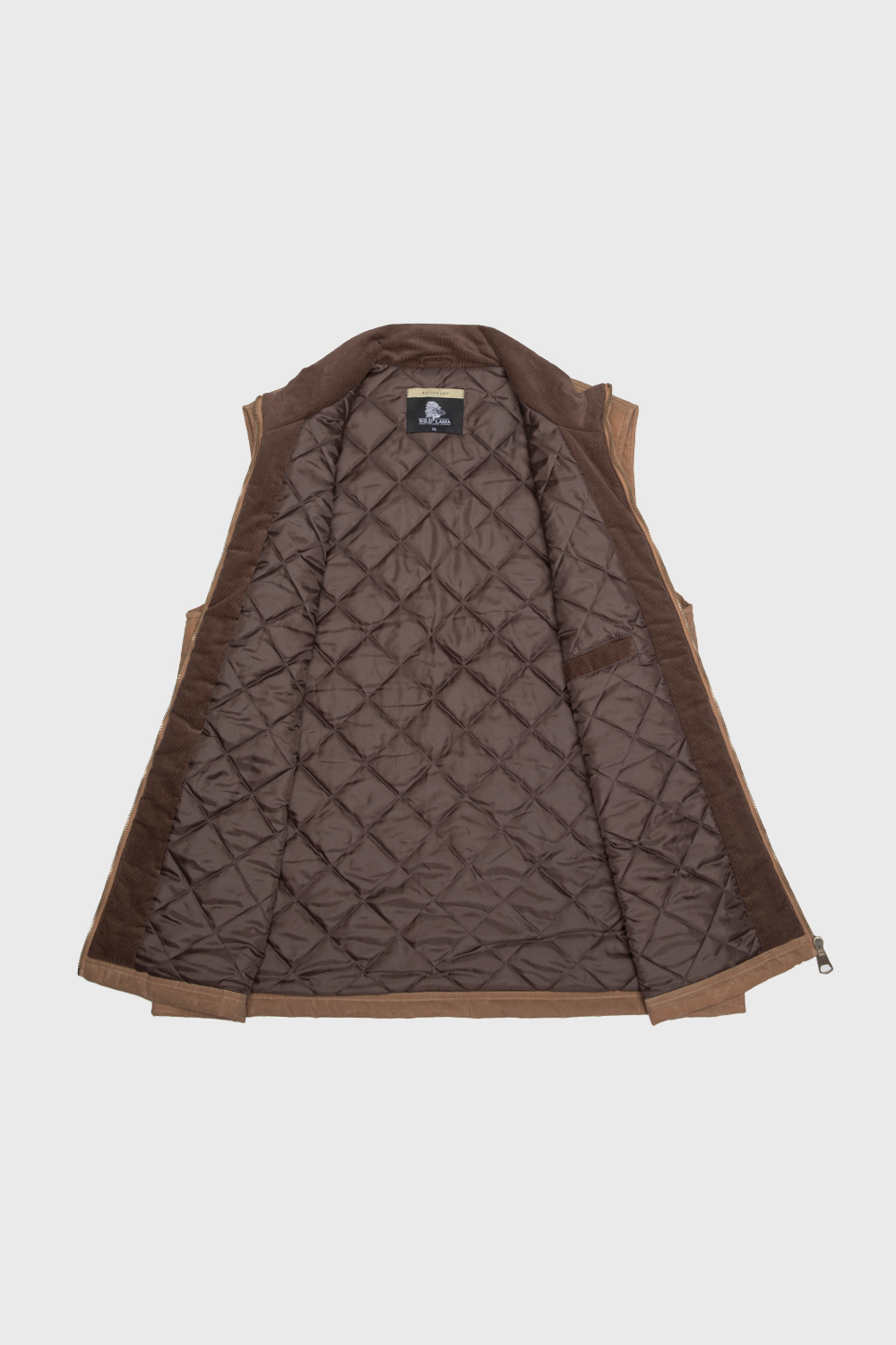 Chaqueta Sin Mangas Polko Wax Reciclada Camel Hombre