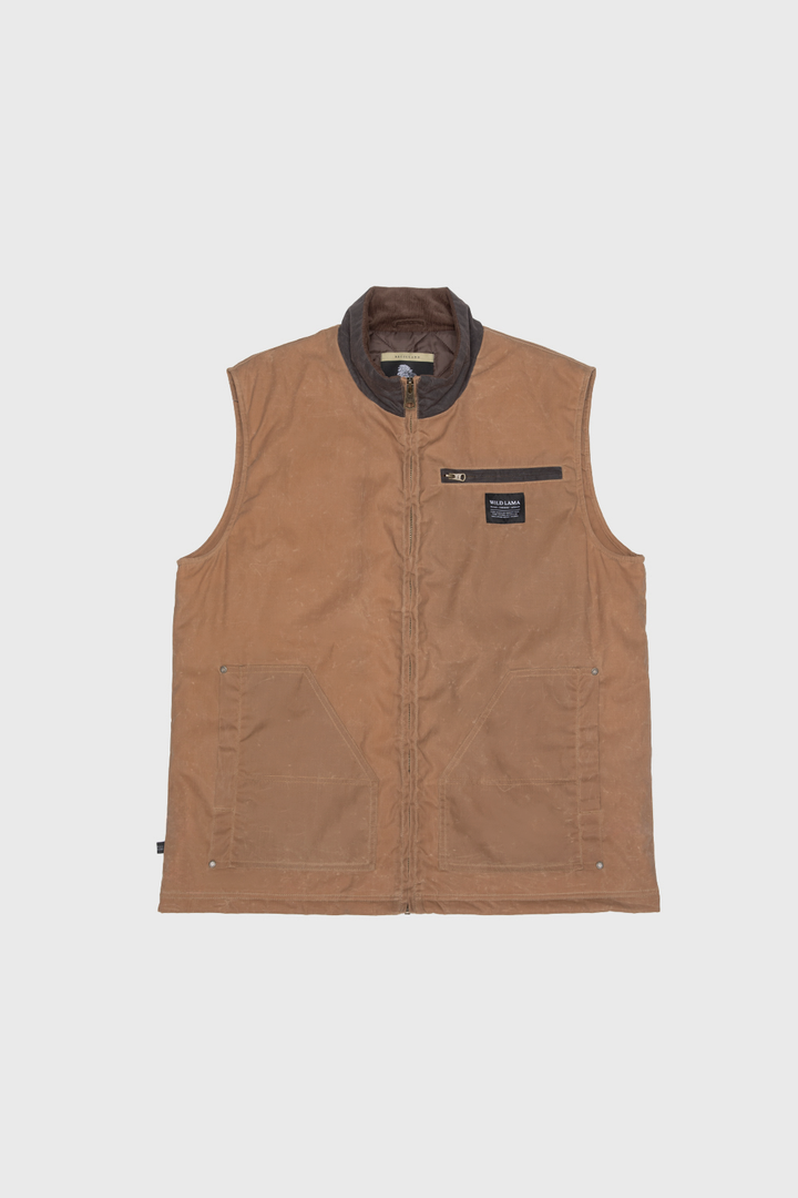 Chaqueta Sin Mangas Polko Wax Reciclada Camel Hombre