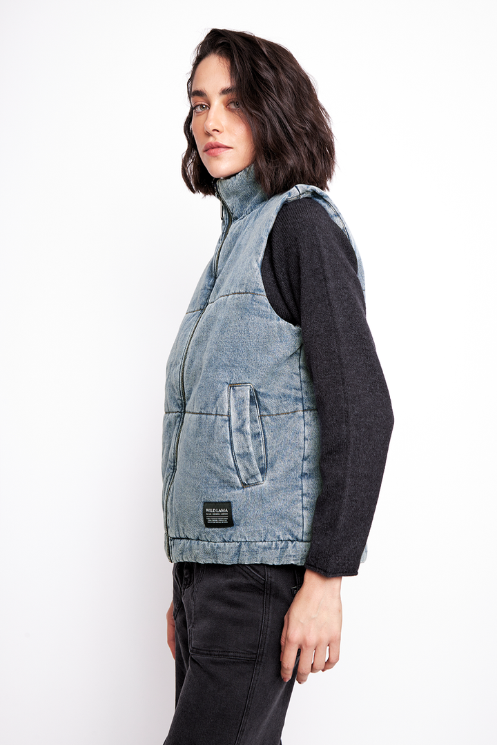 Parka Silveria Sin Mangas Orgánica Denim Mujer