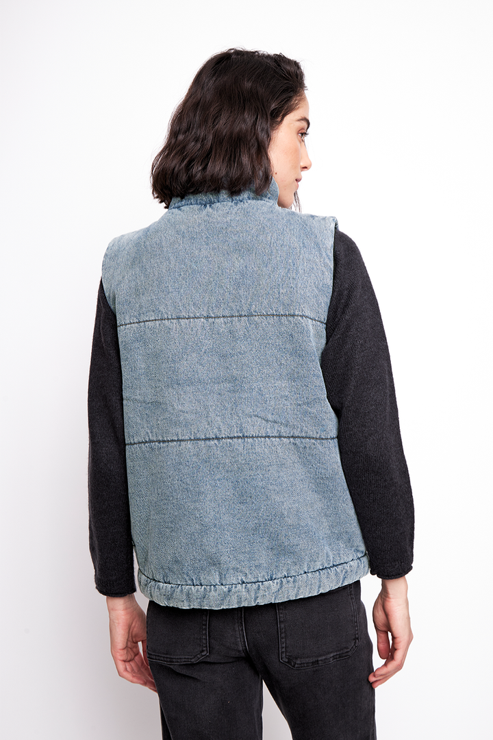 Parka Silveria Sin Mangas Orgánica Denim Mujer