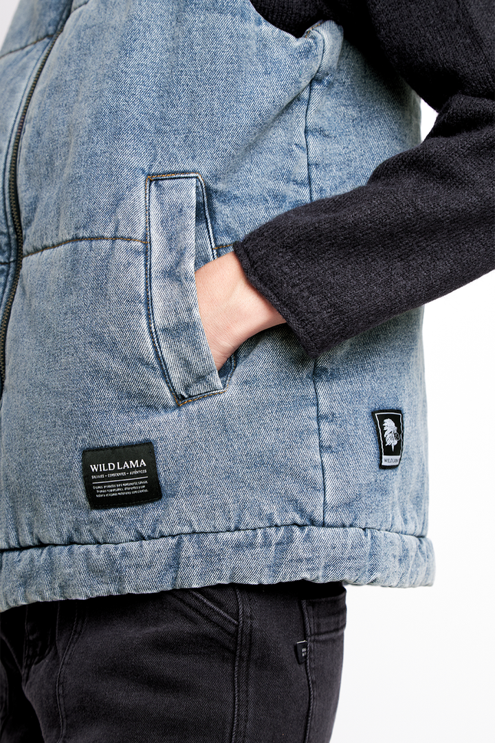 Parka Silveria Sin Mangas Orgánica Denim Mujer