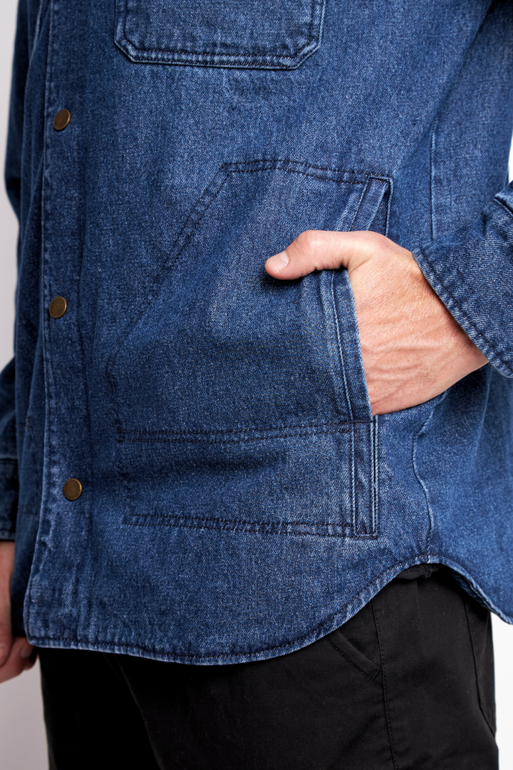 Chaqueta Roble Orgánica Denim Hombre