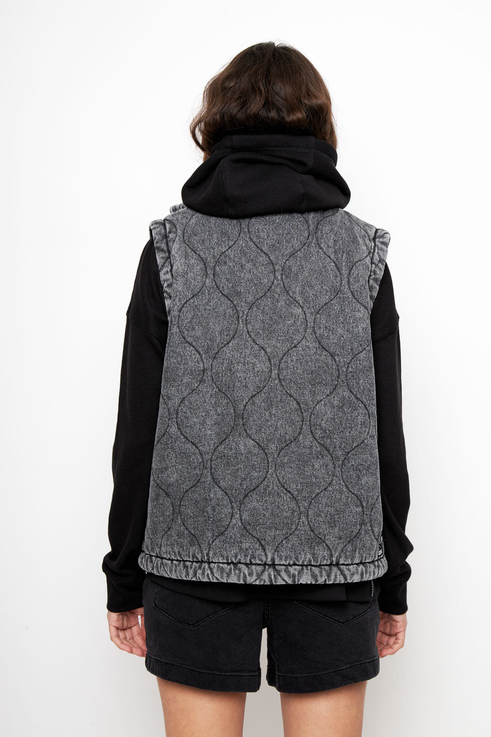 Chaqueta Roma Orgánica Denim Negra Mujer