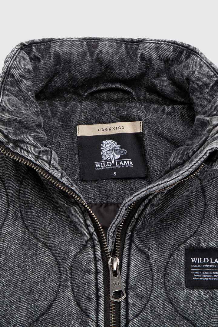 Chaqueta Roma Orgánica Denim Negra Mujer