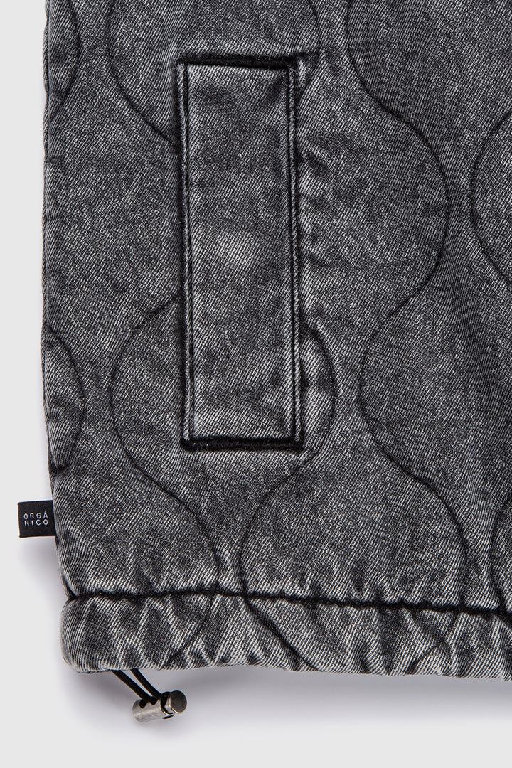 Chaqueta Roma Orgánica Denim Negra Mujer