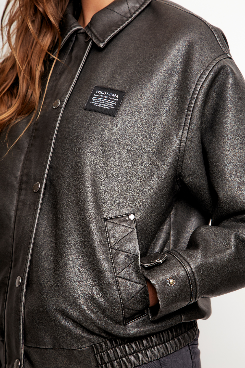 Chaqueta Saya Reciclada Negra Mujer
