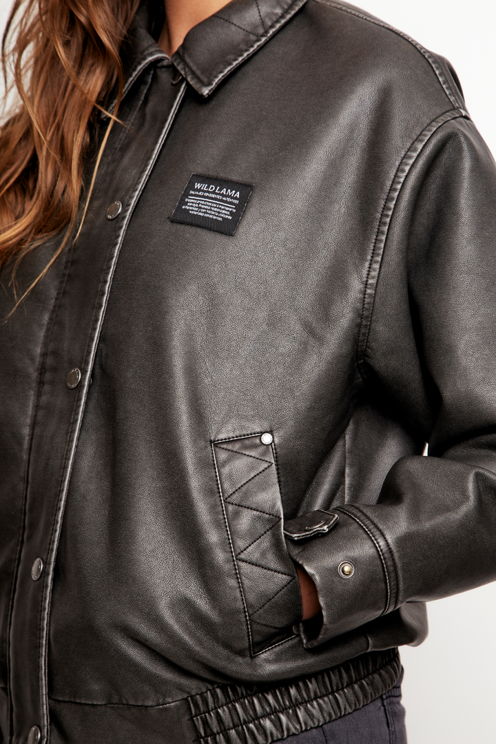 Chaqueta Saya Reciclada Negra Mujer