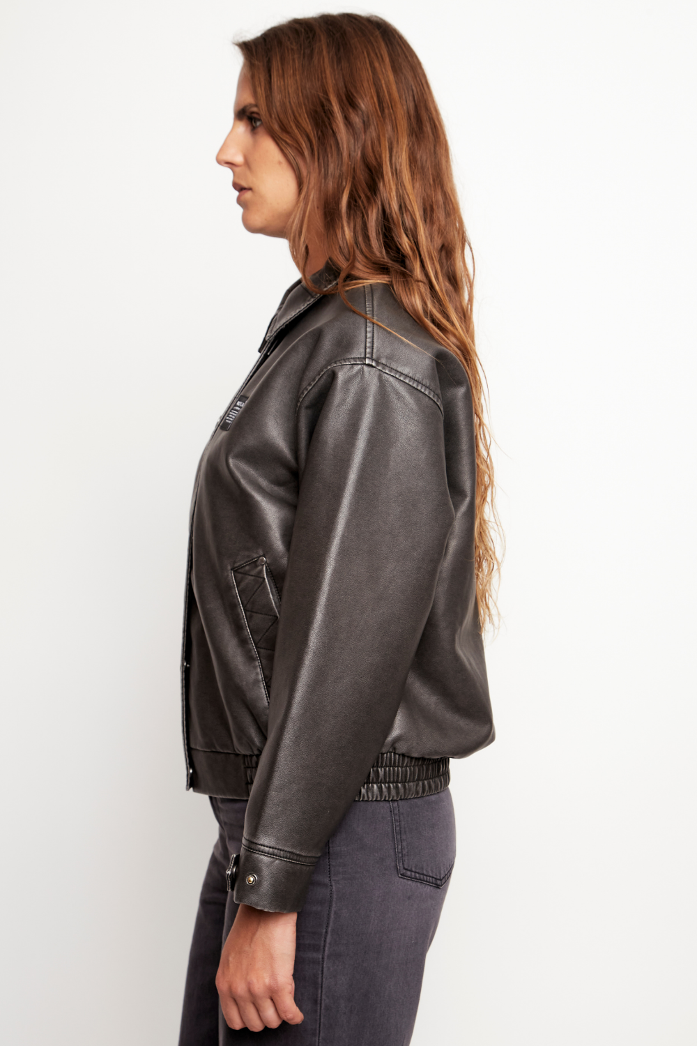 Chaqueta Saya Reciclada Negra Mujer