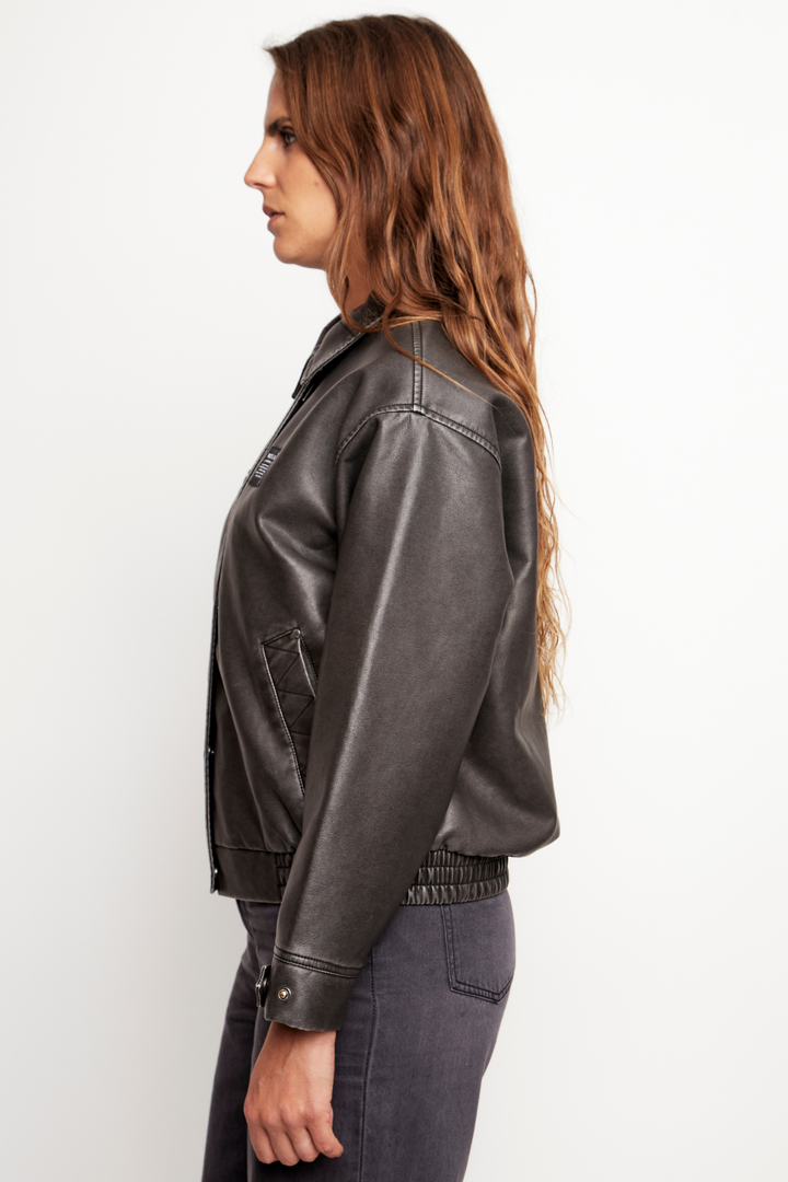 Chaqueta Saya Reciclada Negra Mujer