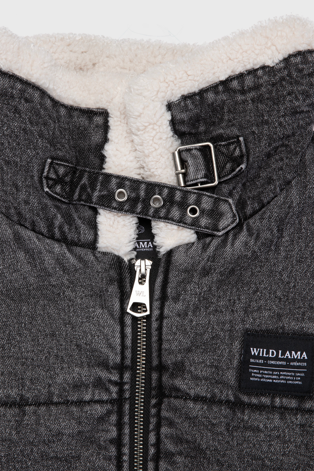 Chaqueta Sur Puffa Orgánica Negra Mujer