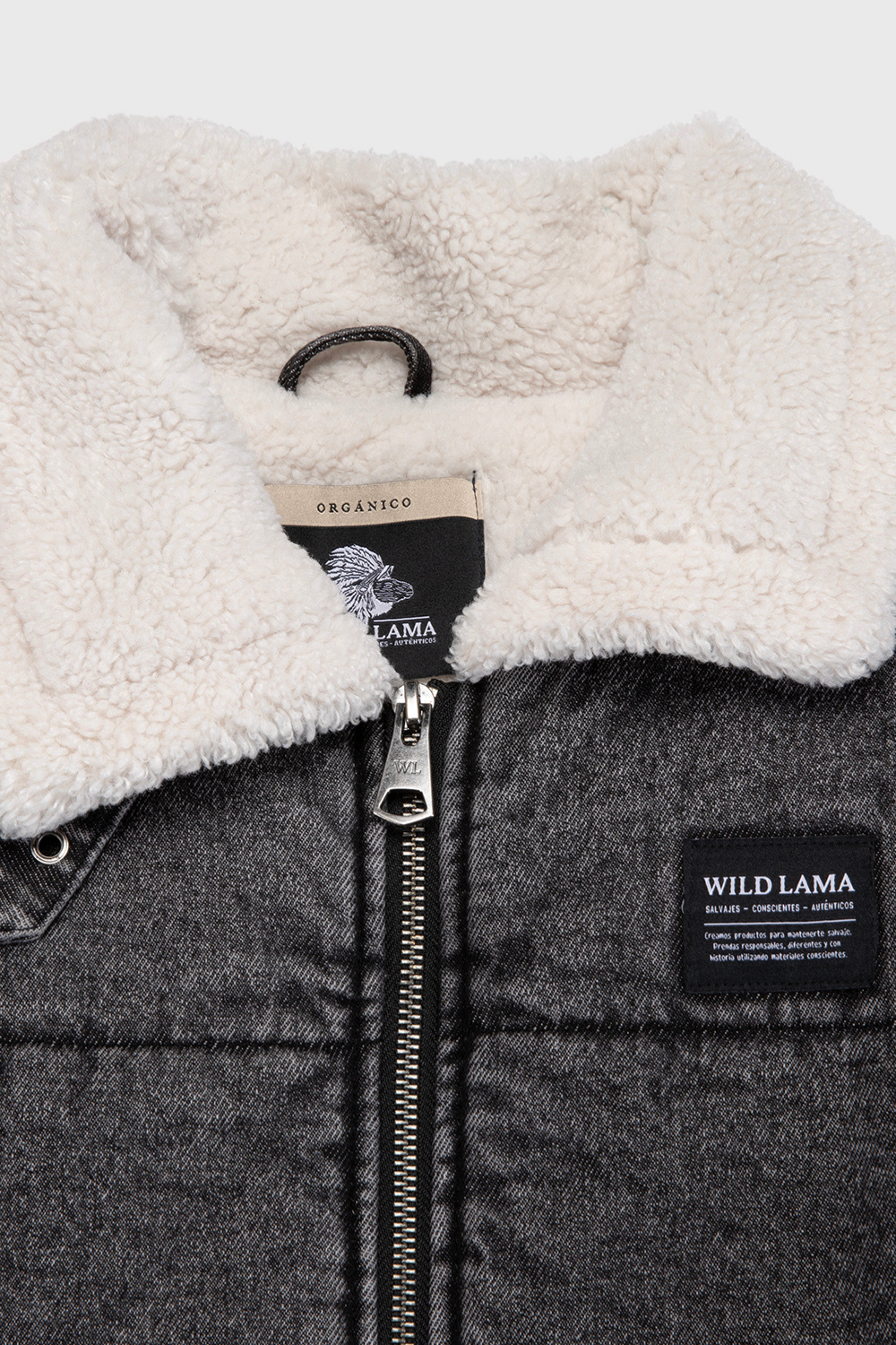 Chaqueta Sur Puffa Orgánica Negra Mujer