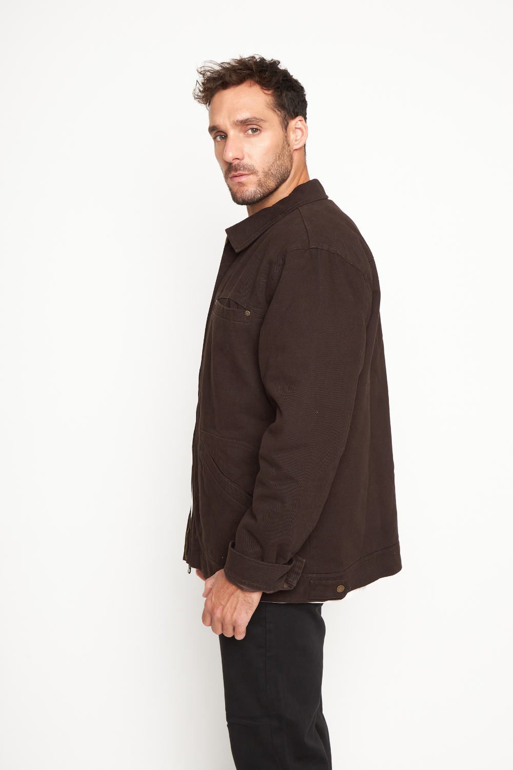 Chaqueta Sven Orgánica Café Hombre