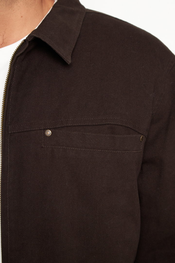 Chaqueta Sven Orgánica Café Hombre