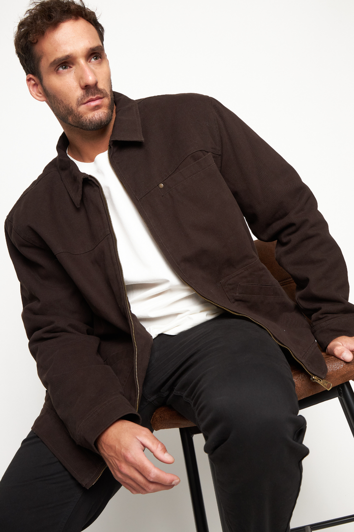 Chaqueta Sven Orgánica Café Hombre