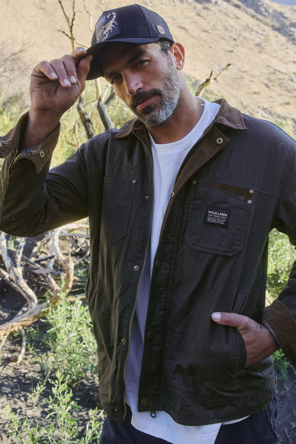 Chaqueta Tako Wax Orgánica Verde Hombre