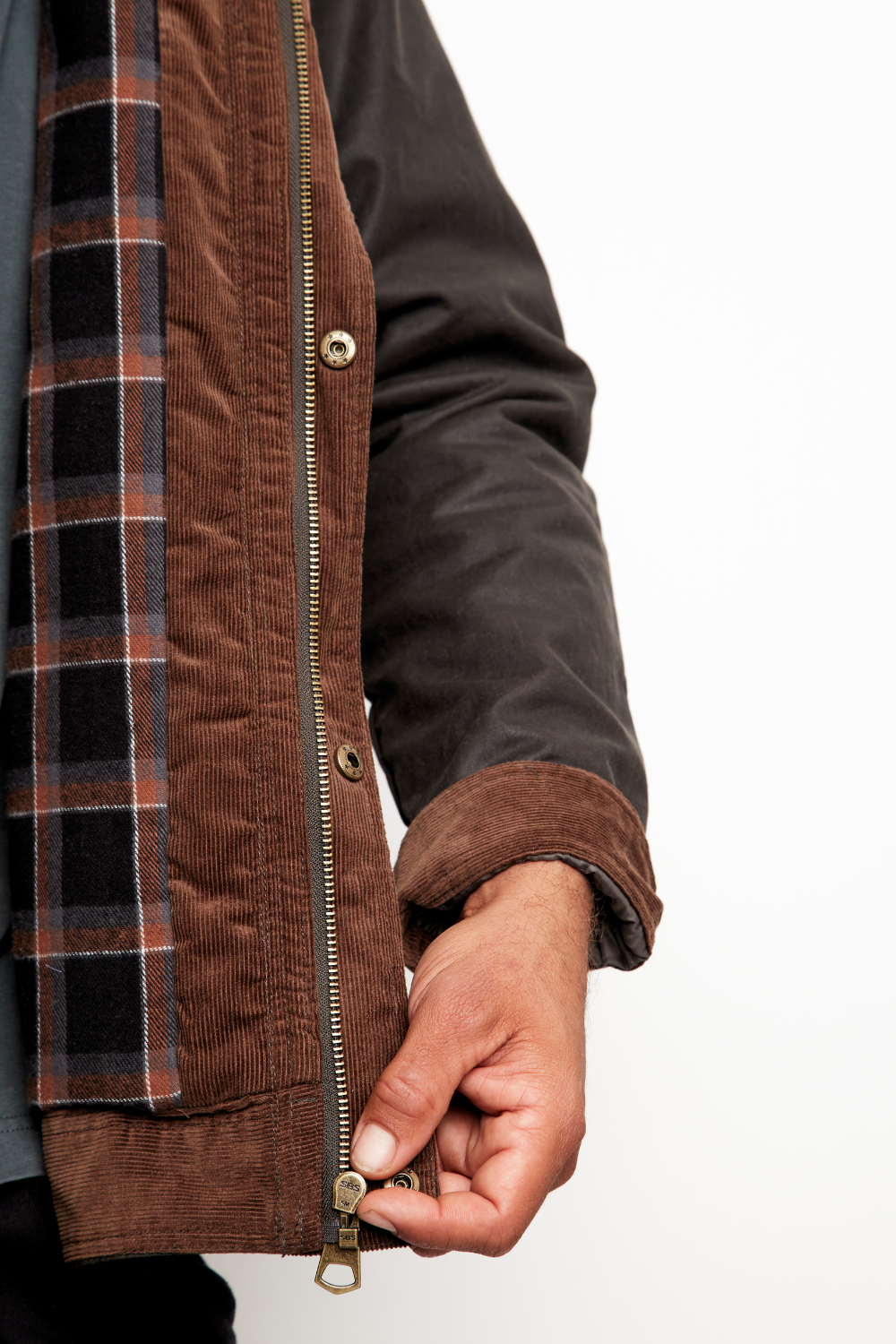 Chaqueta Tako Wax Orgánica Verde Hombre