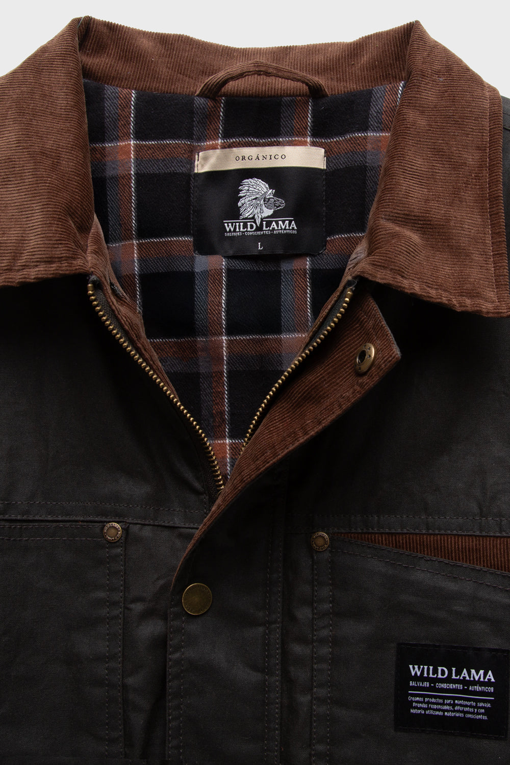 Chaqueta Tako Wax Orgánica Verde Hombre