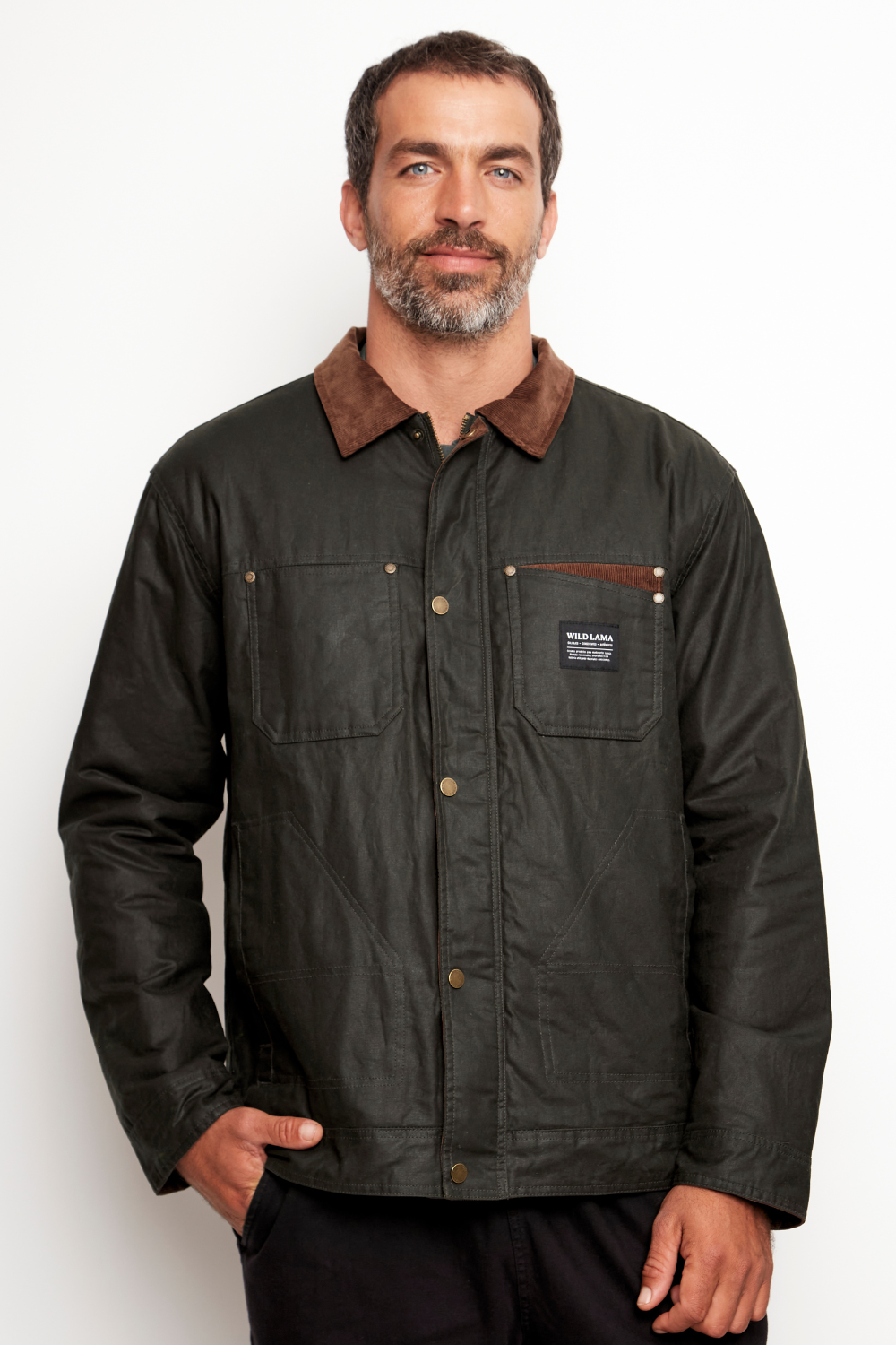 Chaqueta Tako Wax Orgánica Verde Hombre