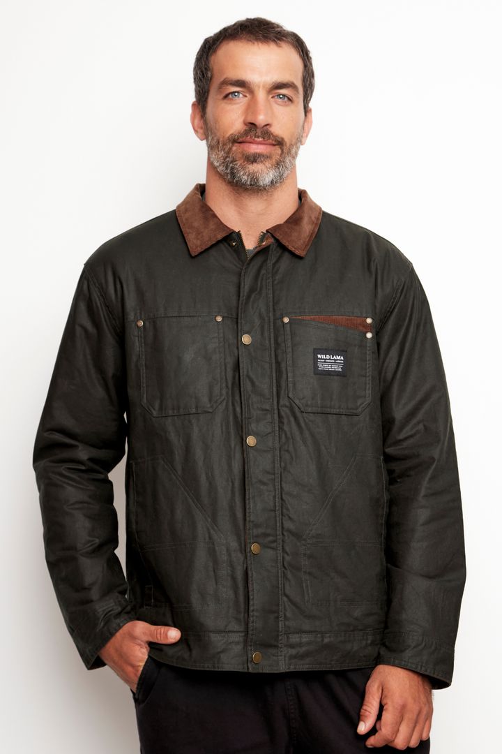 Chaqueta Tako Wax Orgánica Verde Hombre