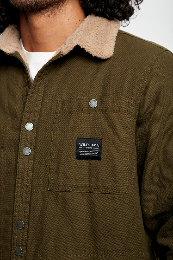 Chaqueta Ulmo Teddy Orgánica Verde Hombre