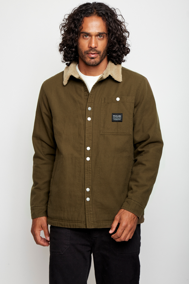 Chaqueta Ulmo Teddy Orgánica Verde Hombre