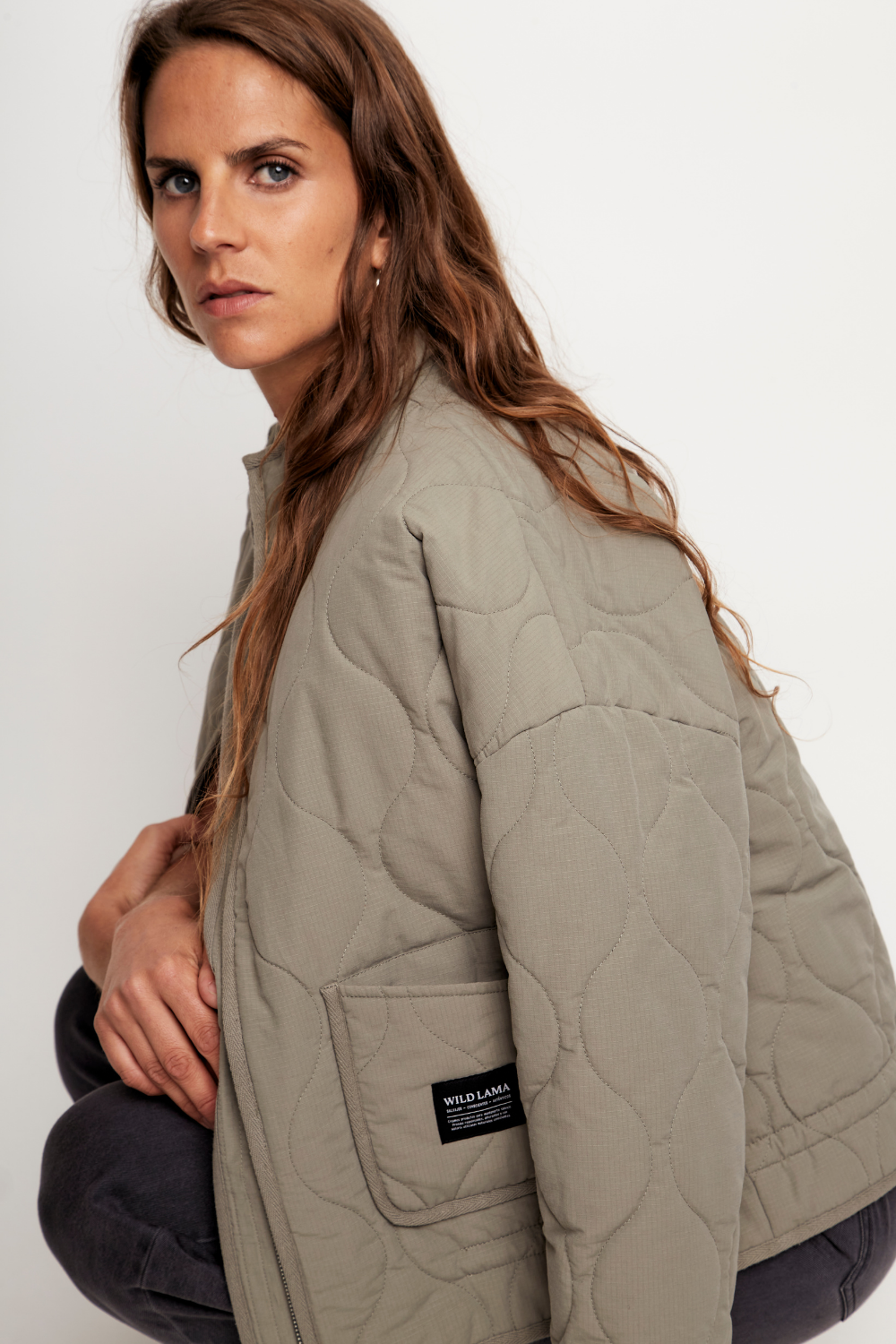 Chaqueta Vespa Cord Orgánica Verde Mujer