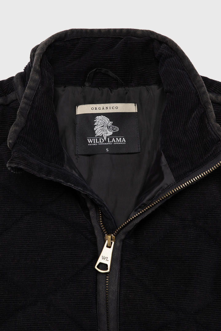 Chaqueta Vespa Corduroy Orgánica Negra Mujer