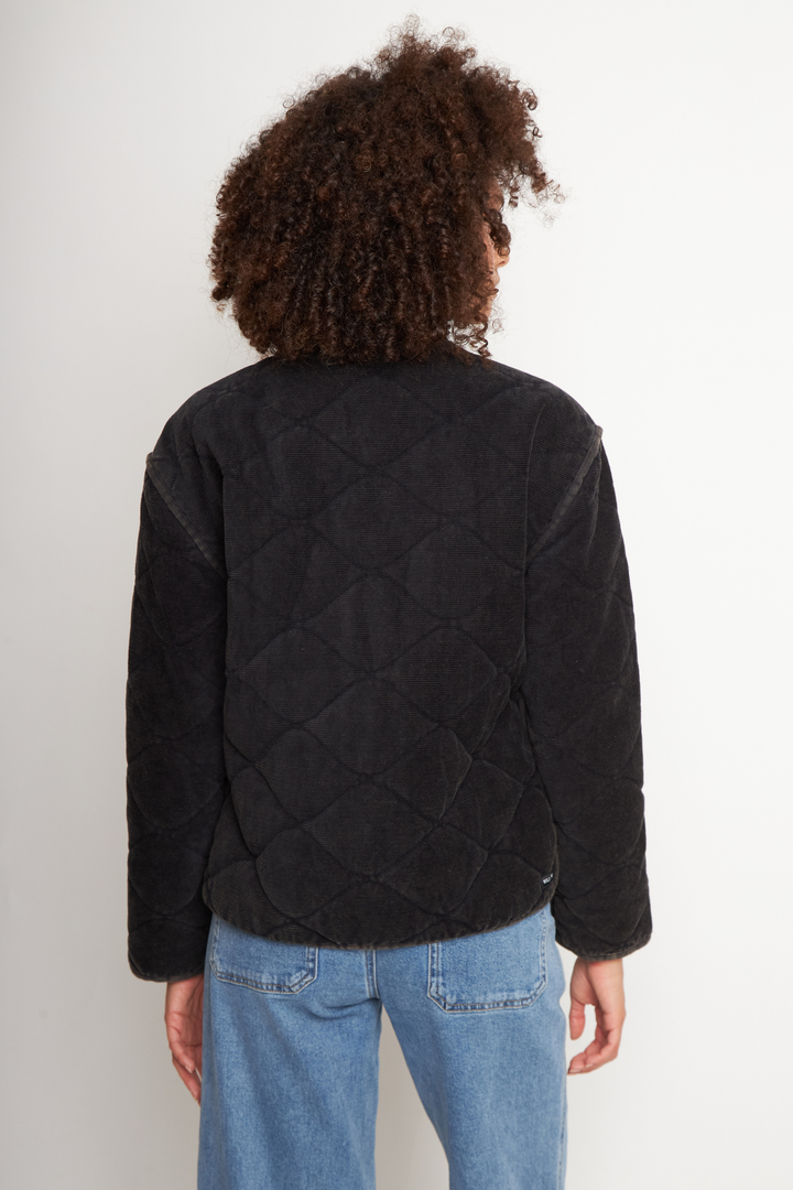 Chaqueta Vespa Corduroy Orgánica Negra Mujer