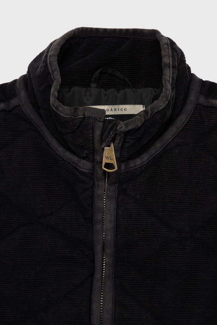 Chaqueta Vespa Corduroy Orgánica Negra Mujer