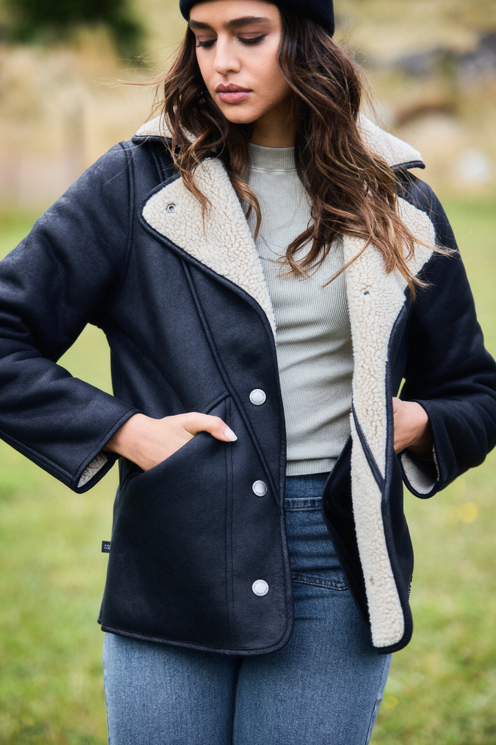 Chaqueta Vigueira Reciclada Negra Mujer