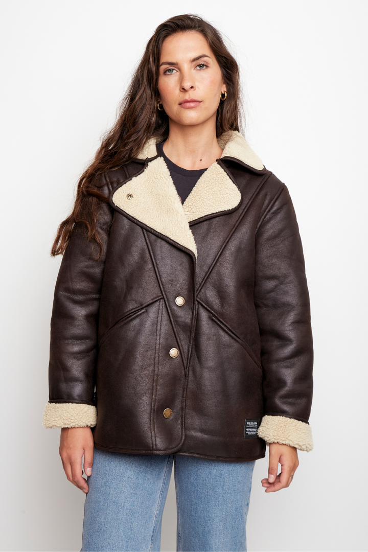 Chaqueta Vigueira Reciclada Café Mujer