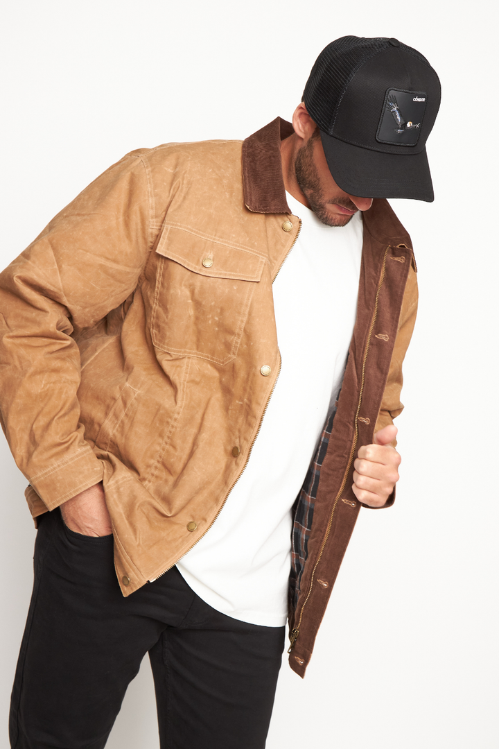 Chaqueta Wax Tak Reciclada Camel Hombre