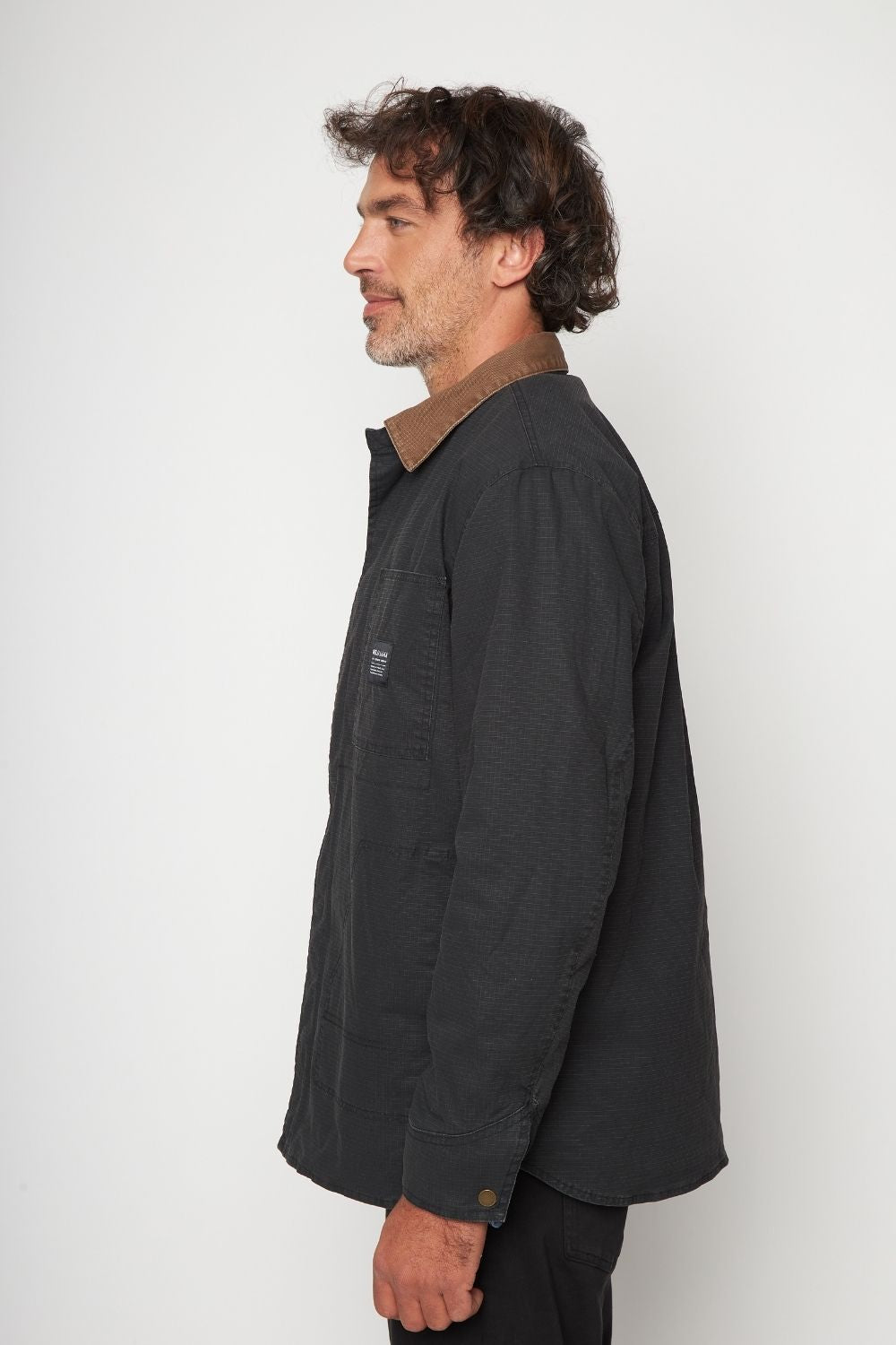 Chaqueta Roble Ripstop Orgánica Negra Hombre