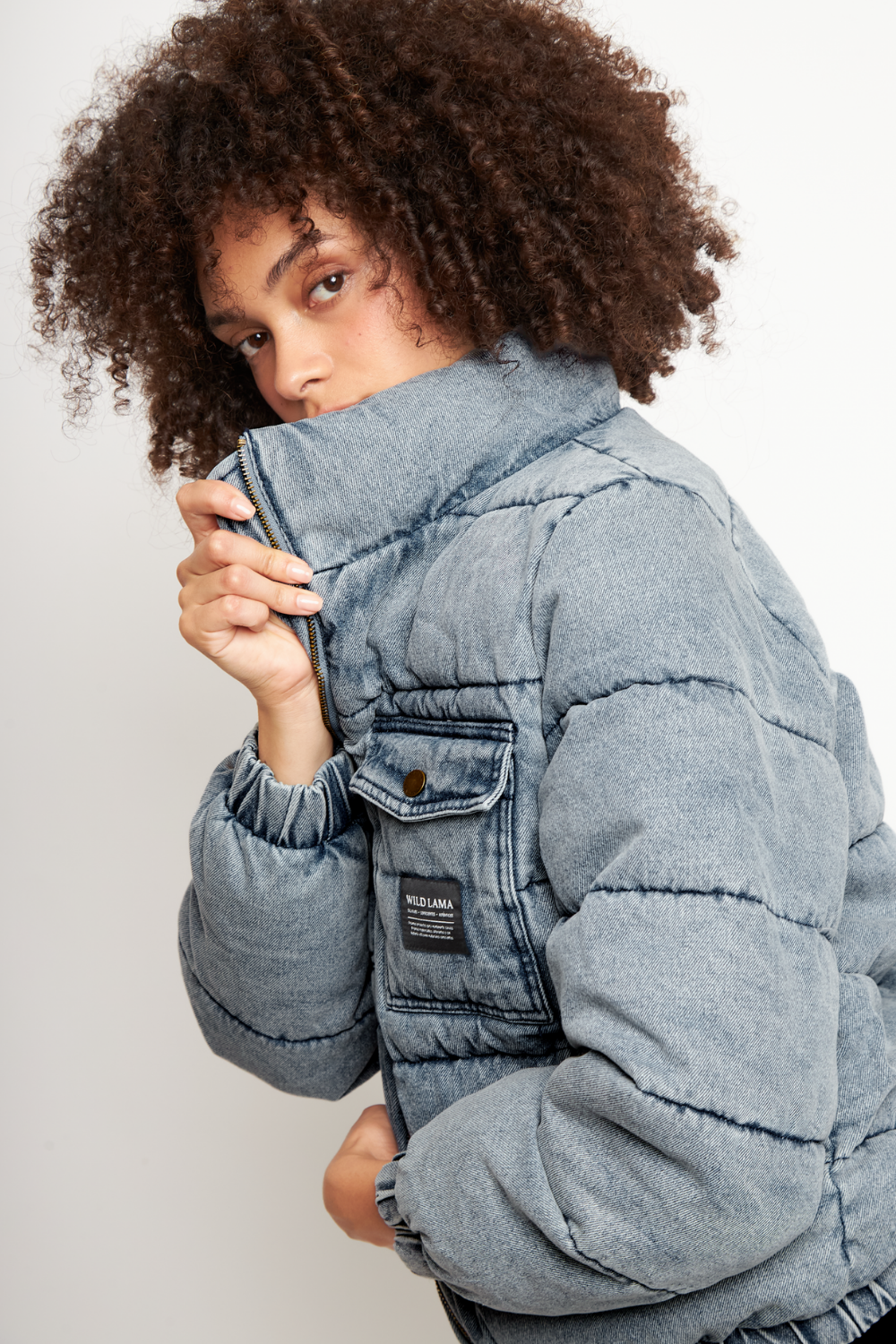 Parka Chic Puffa Orgánica Denim Mujer