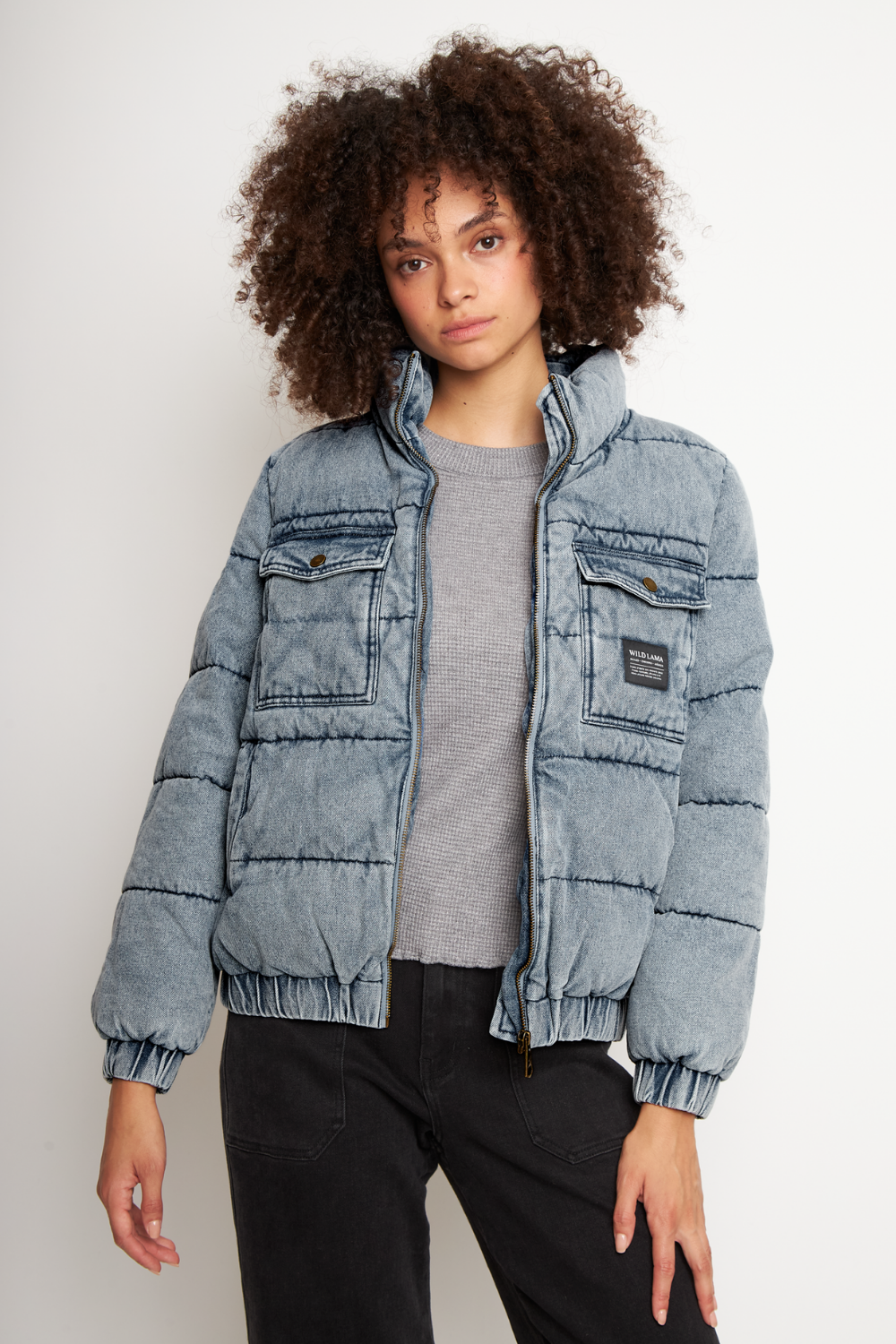 Parka Chic Puffa Orgánica Denim Mujer