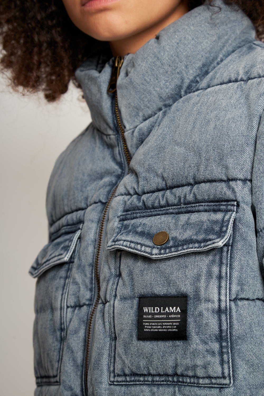 Parka Chic Puffa Orgánica Denim Mujer