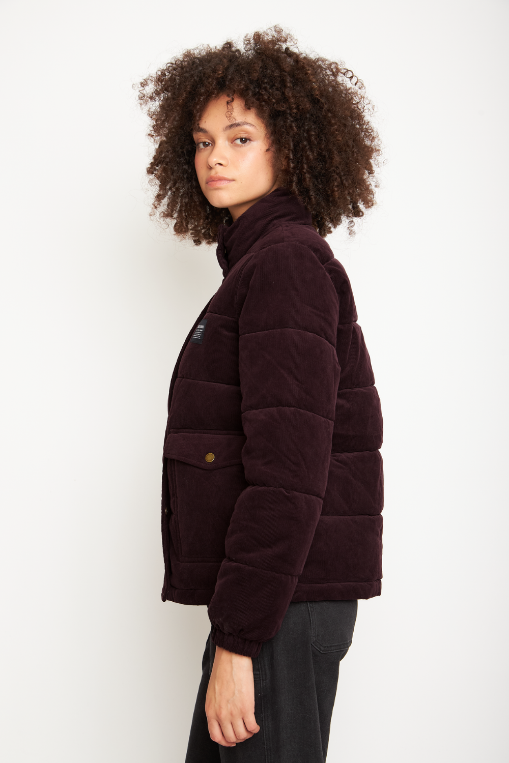 Parka Chic Puffa Orgánica Burdeo Oscuro Mujer