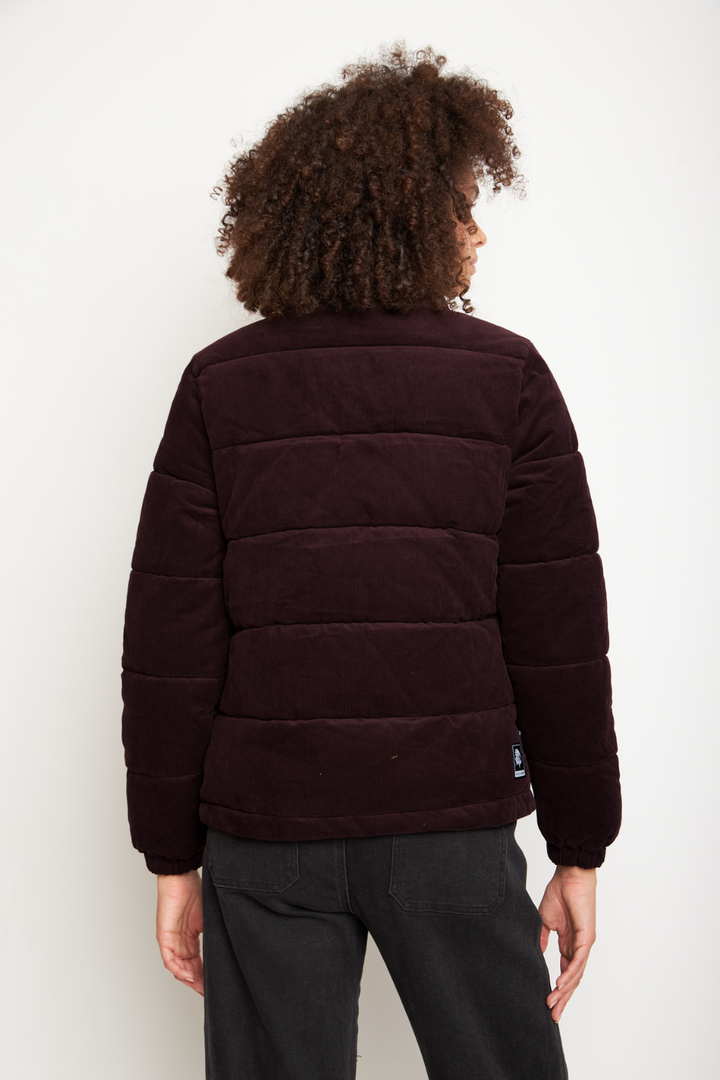 Parka Chic Puffa Orgánica Burdeo Oscuro Mujer