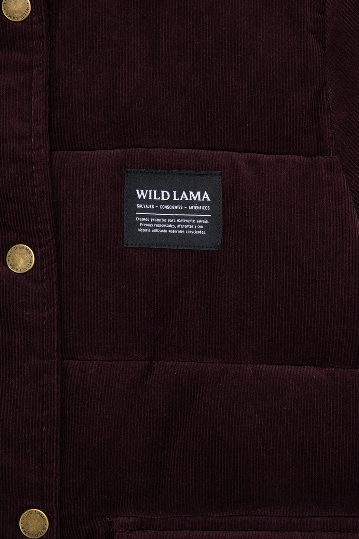 Parka Chic Puffa Orgánica Burdeo Oscuro Mujer