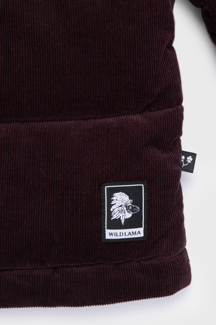 Parka Chic Puffa Orgánica Burdeo Oscuro Mujer