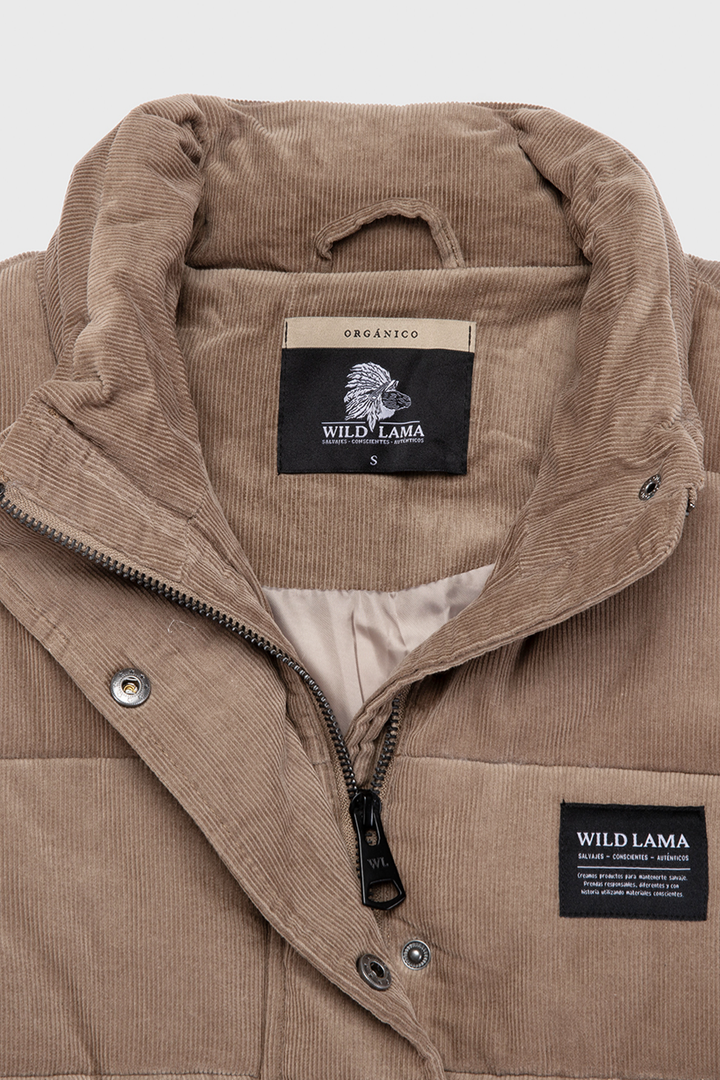 Parka Chic Puffa Orgánica Beige Mujer