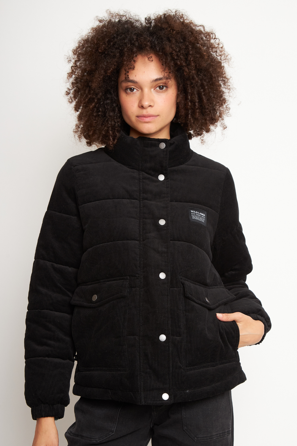 Parka Chic Puffa Orgánica Negra Mujer