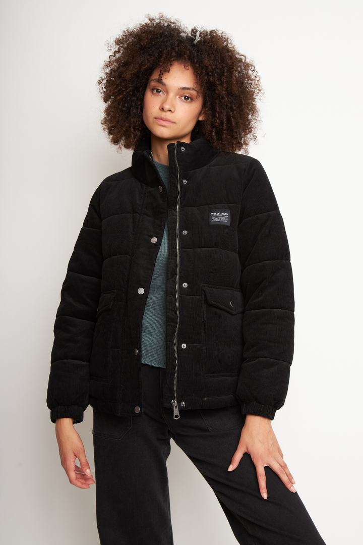 Parka Chic Puffa Orgánica Negra Mujer