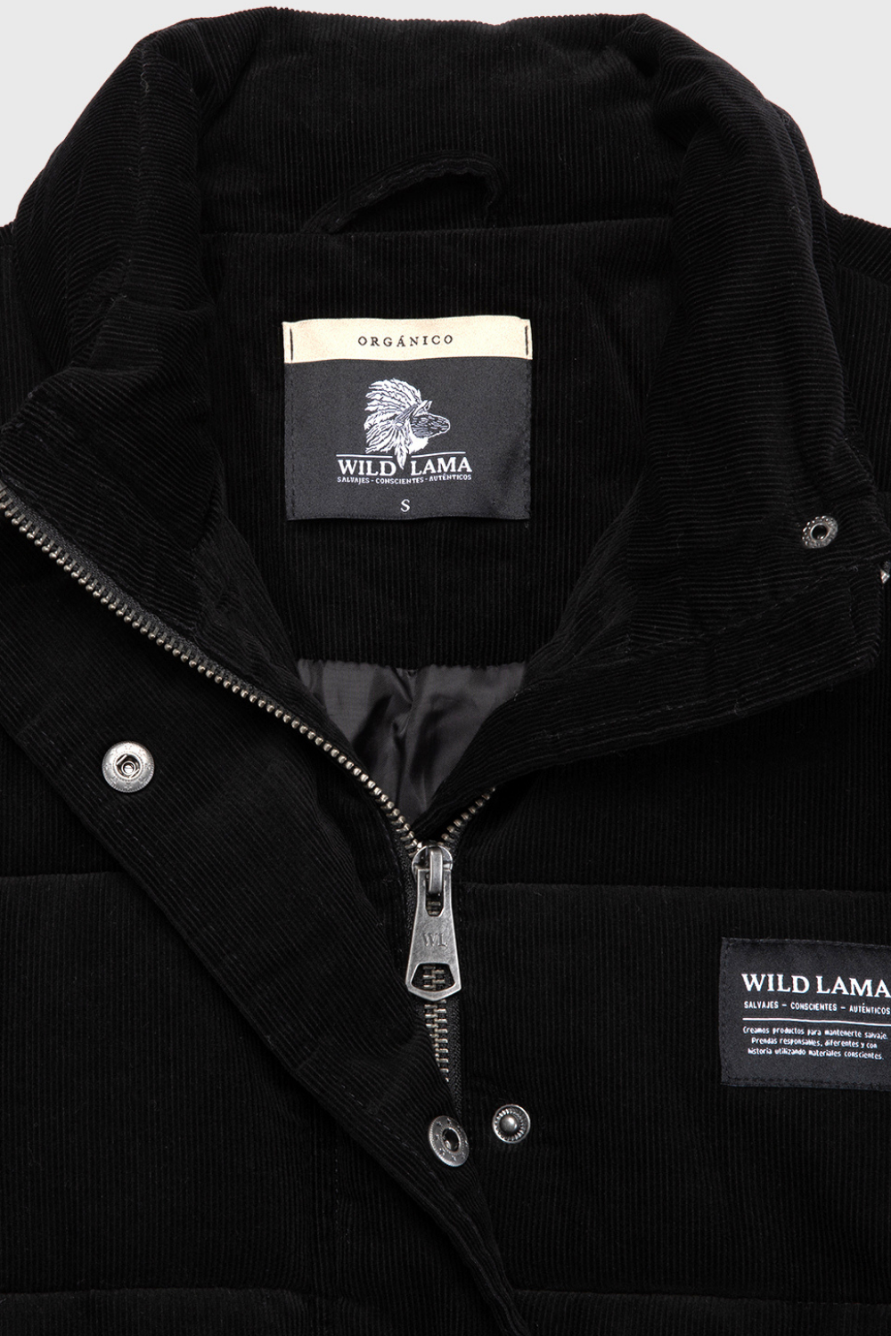 Parka Chic Puffa Orgánica Negra Mujer