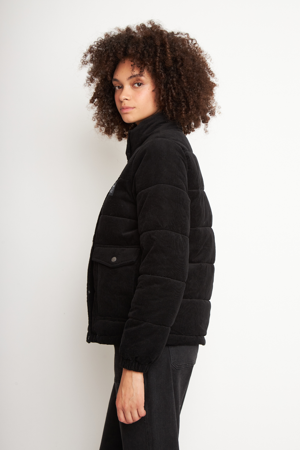 Parka Chic Puffa Orgánica Negra Mujer