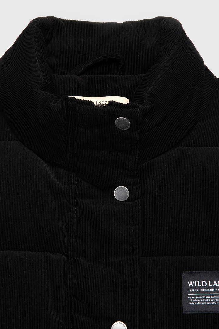 Parka Chic Puffa Orgánica Negra Mujer