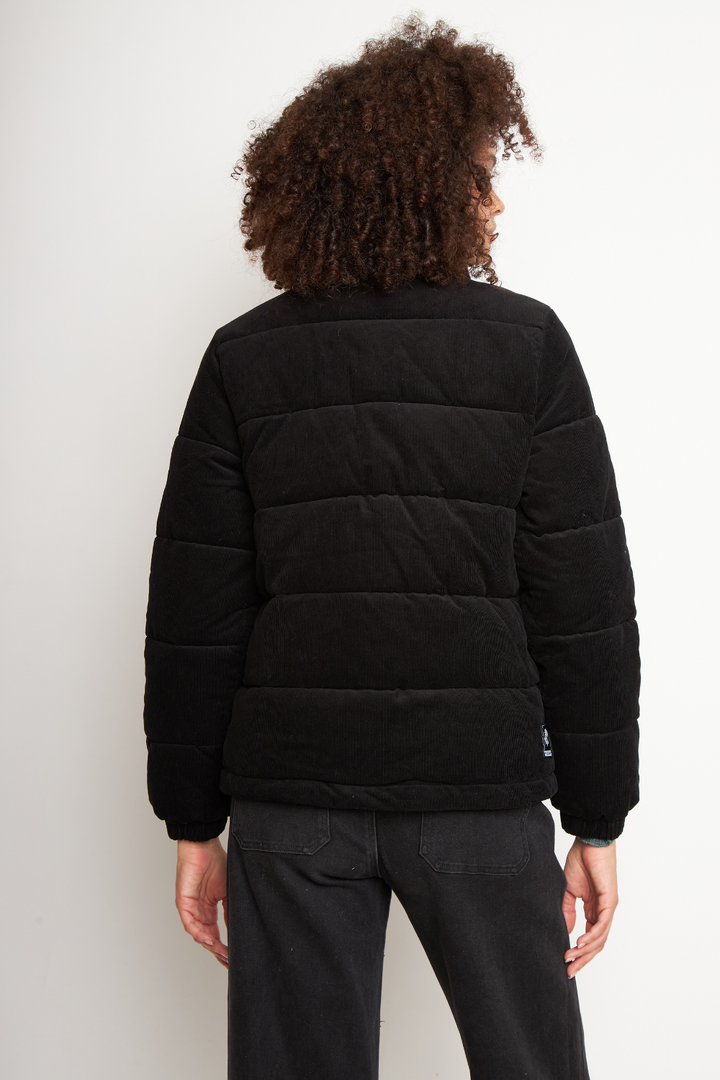 Parka Chic Puffa Orgánica Negra Mujer