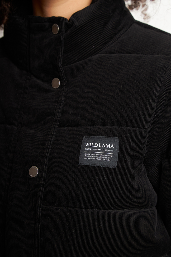 Parka Chic Puffa Orgánica Negra Mujer