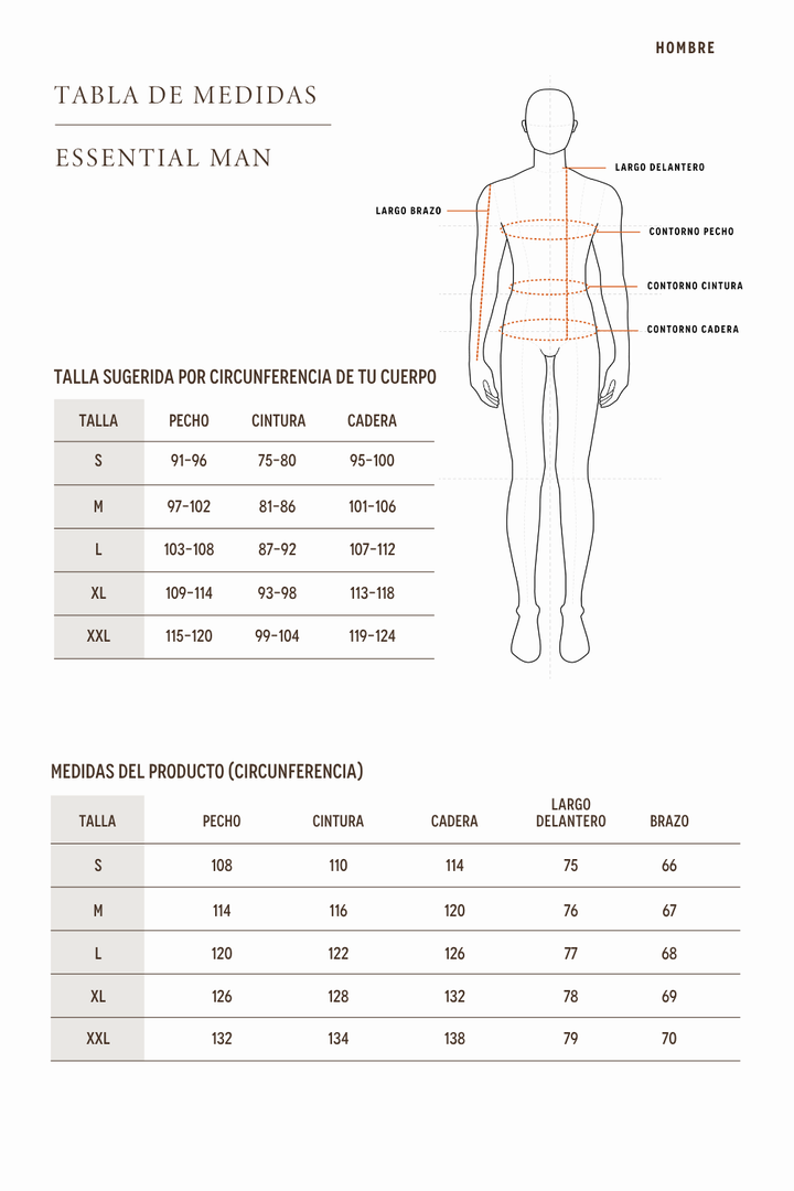 Parka Essential Reciclada Negra y Café Hombre