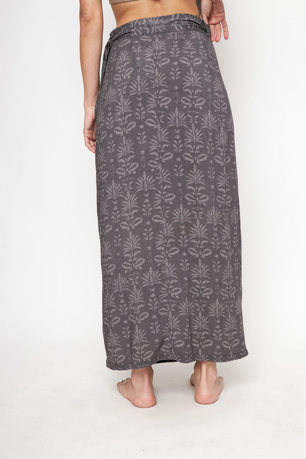 Falda Vina Print Gris Mujer ECOVERO™